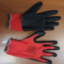 RODER: червоно-чорні захисні рукавички з латексним покриттям, HOEGER mini 