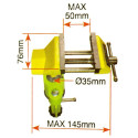 Тиски настольные поворотные на струбцине Beking BG-6267 mini 2