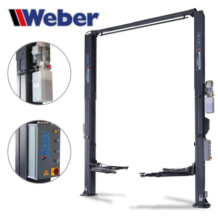 Двухстоечный электрогидравлический подъемник с нижней синхронизацией SJC-10XL (4,5т/380В), Weber, Китай 1