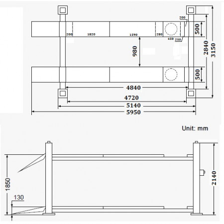 Четырехстоечный электрогидравлический подъемник SR-4050N (5,0т), SKYRACK, Великобритания - Китай 2