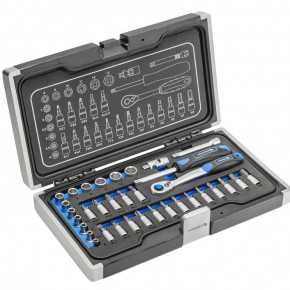 Набор инструментов 34 шт., 1/4", HT1R464, Högert Technik, Германия